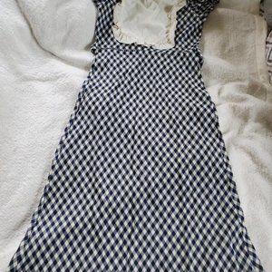 Vintage 1970's JC Penney Carol Evans Girl's Gingham Checked Dress, Sz 12